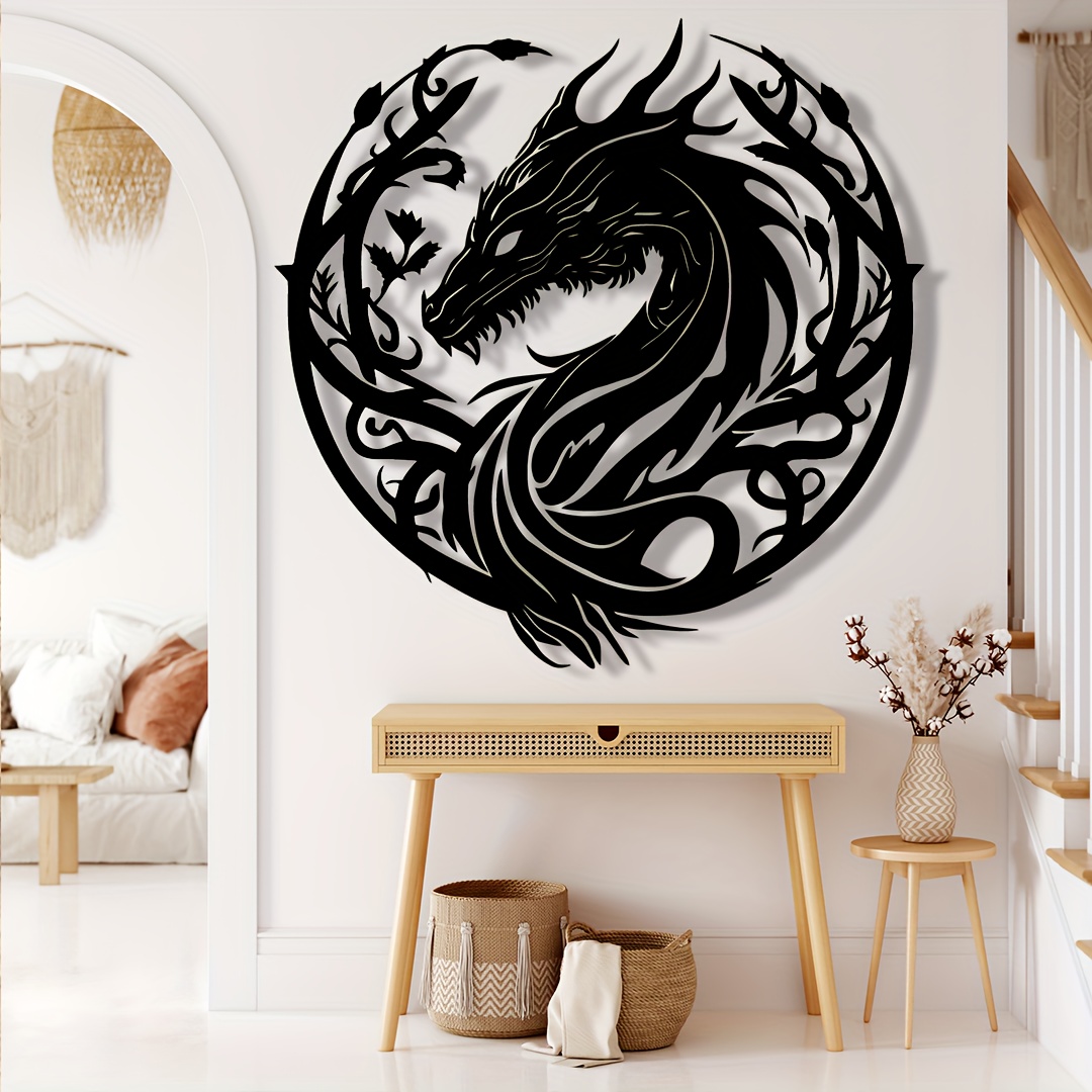 Outdoor Power Garage - Dekorasi Dinding Naga Zodiak Kuno, 1