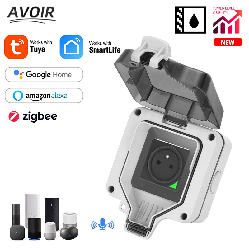 Outdoor Power Outlet Wifi - Avoir Zigbee Tuya IP66 Luar Ruangan