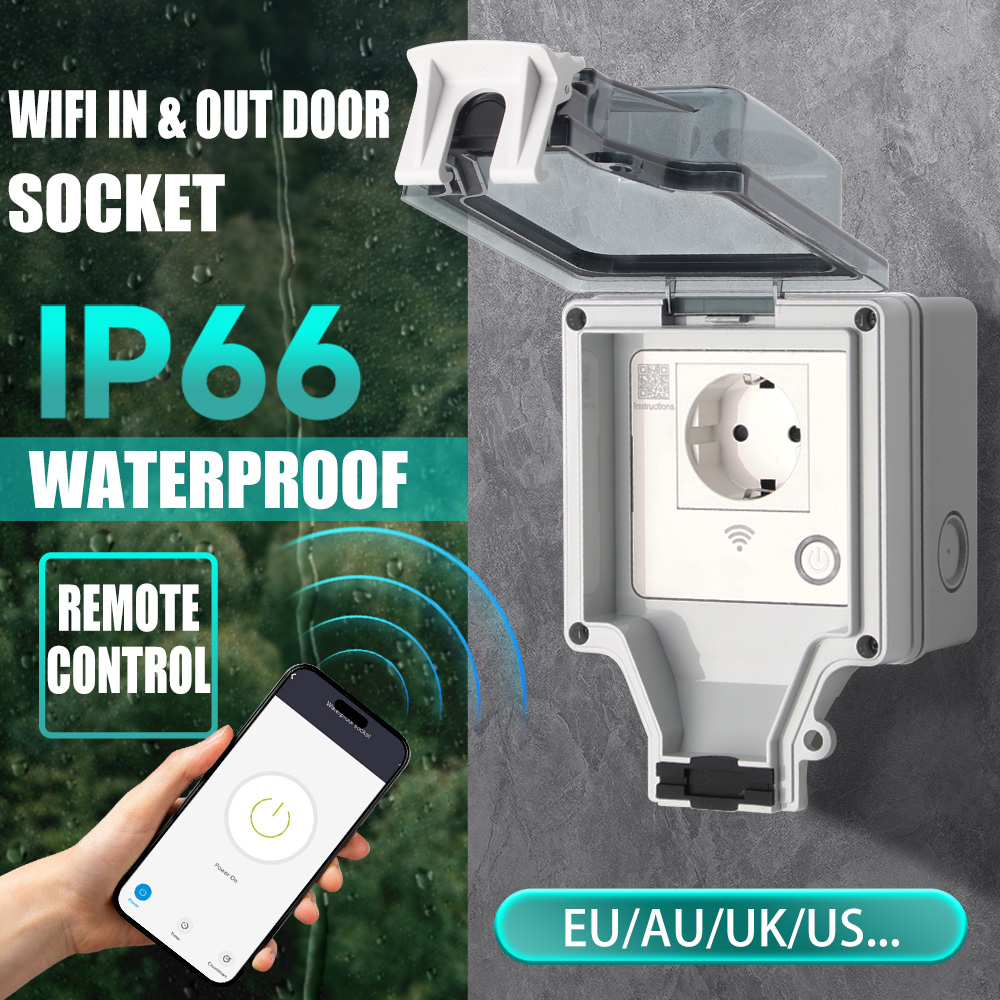 Outdoor Power Outlet Wifi - Stopkontak Luar Ruangan Pintar IP66 Tahan