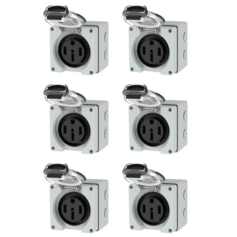 Outdoor Power Receptacle - ABZL 6X 50Amp Kotak Stopkontak, 125/250Volt