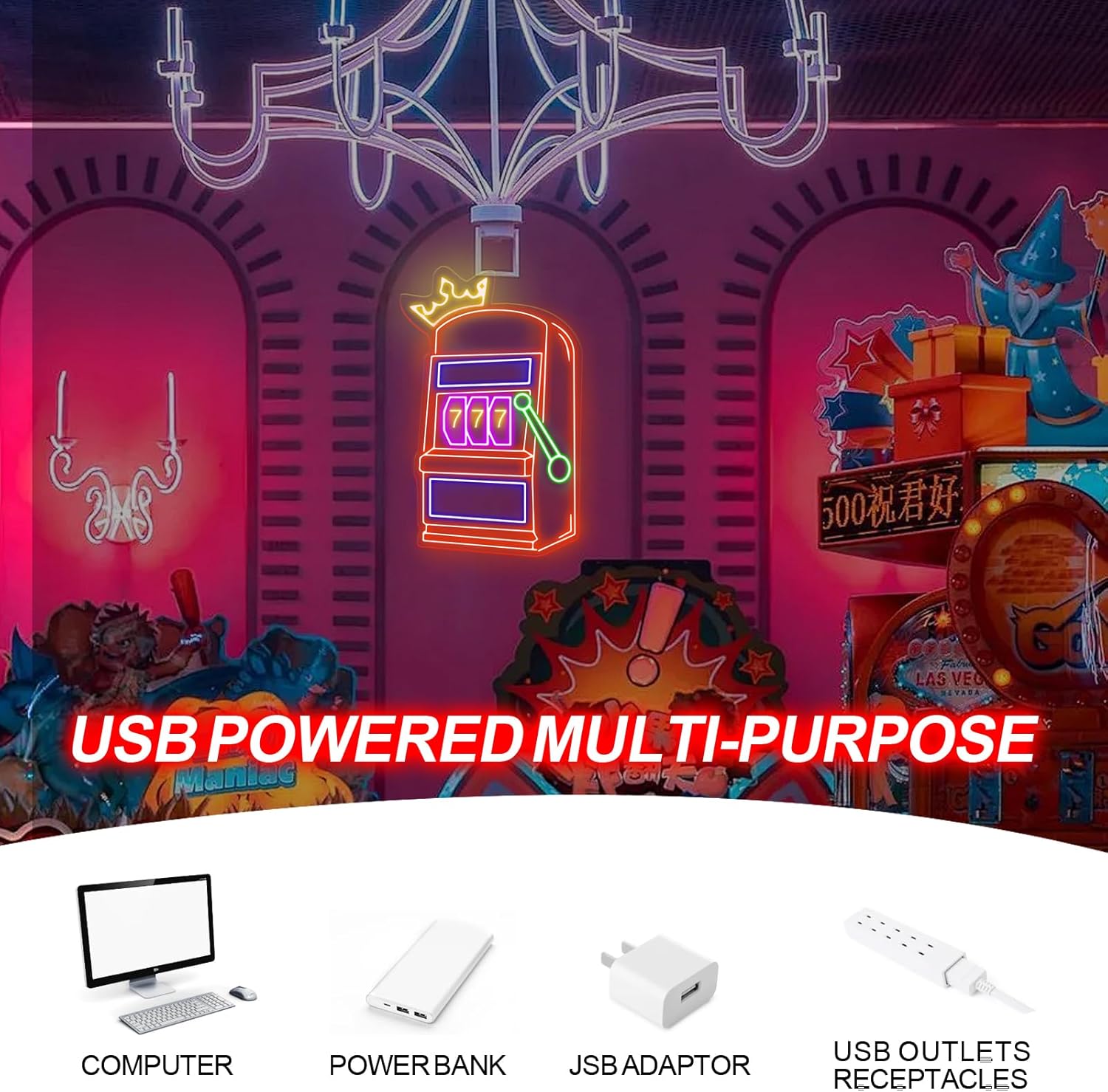 Ikon Permainan Mesin Slot Neon - Outdoor Power Garage ulasan dan harga
