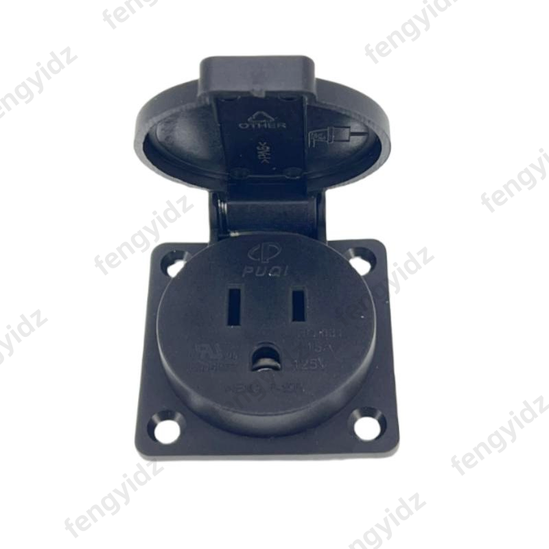 Hitam 125V 15A 20A IP44 CE Ame - Outdoor Power Receptacle ulasan dan harga
