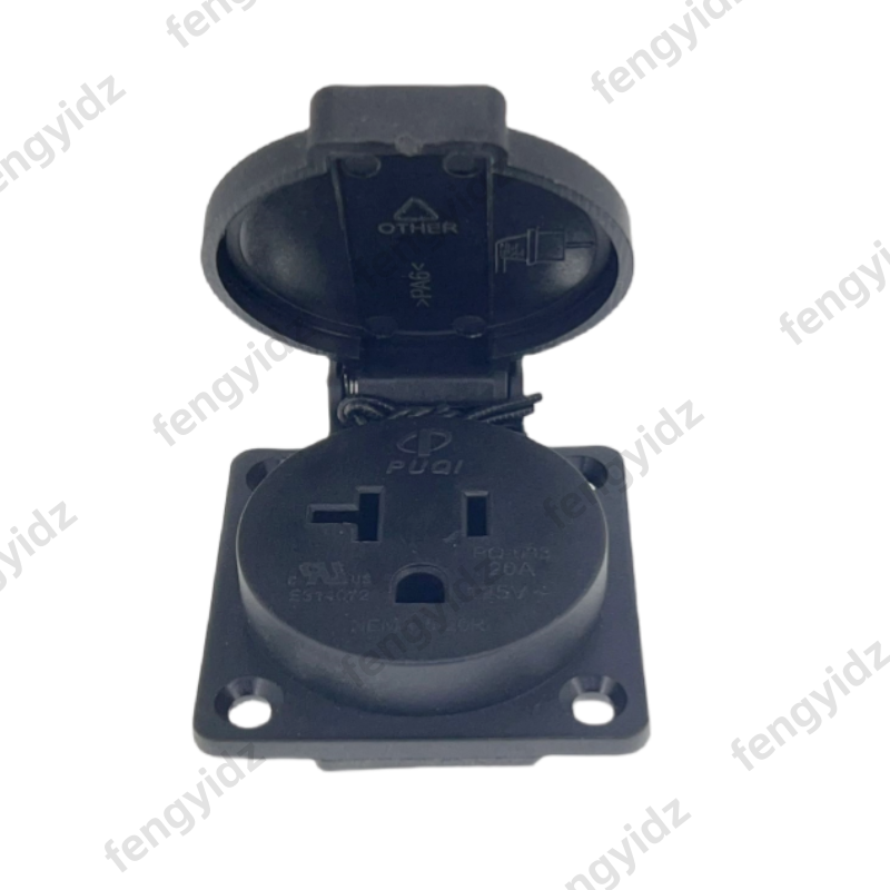 Hitam 125V 15A 20A IP44 CE Ame - Outdoor Power Receptacle ulasan dan harga