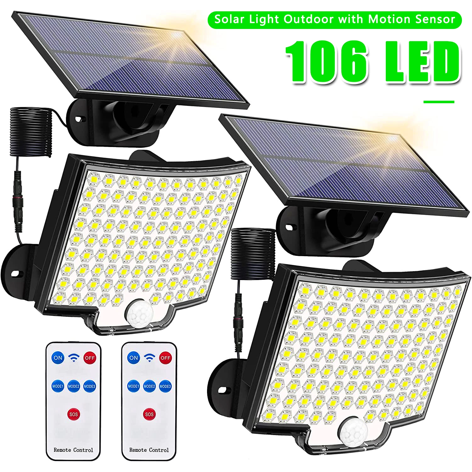 Lampu surya LED 102 LED luar r - Outdoor Power Garage ulasan dan harga