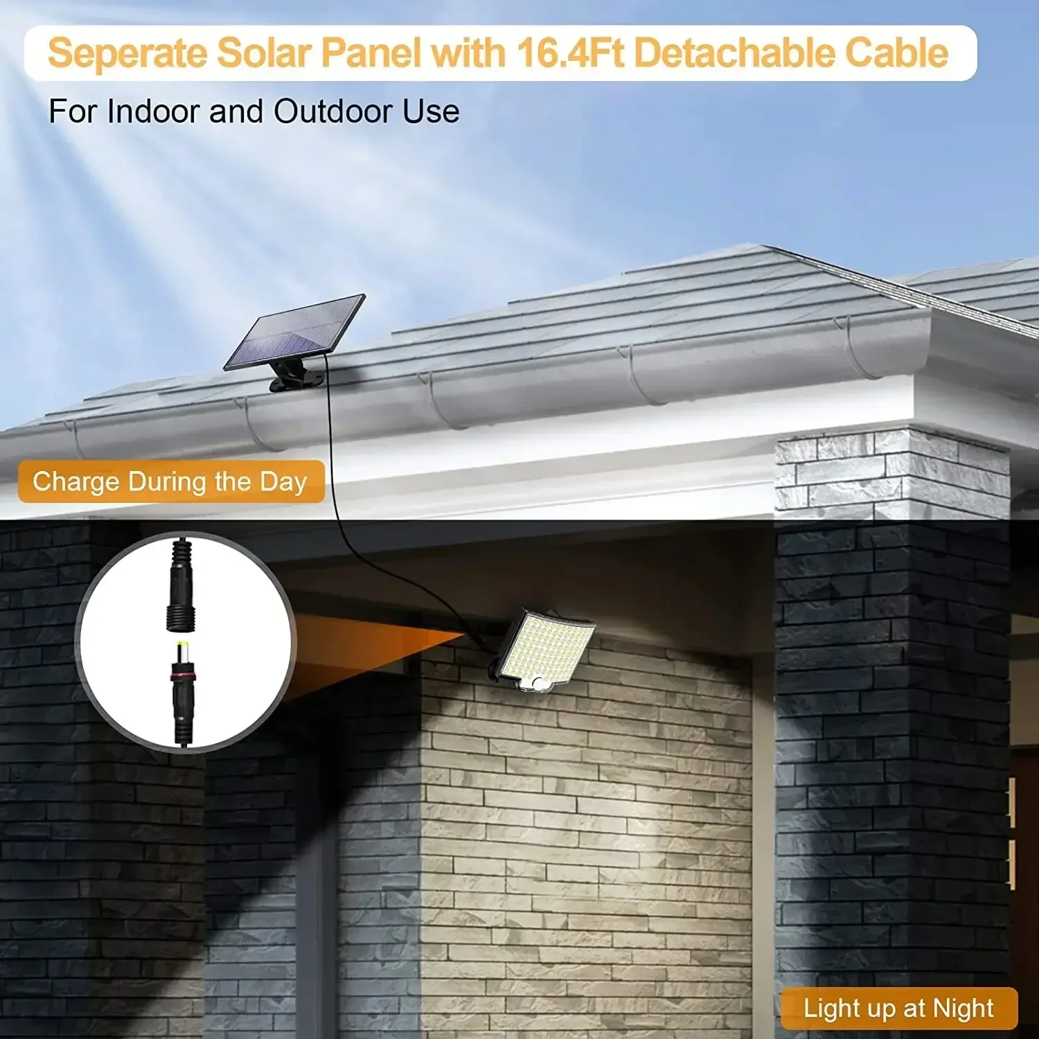 Lampu surya LED 102 LED luar r - Outdoor Power Garage ulasan dan harga