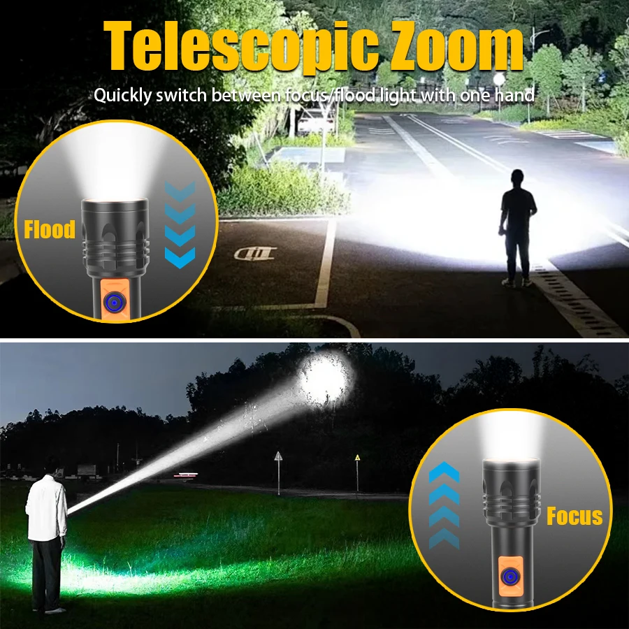 Senter LED Daya Tinggi Senter  - Outdoor Power For Lights ulasan dan harga