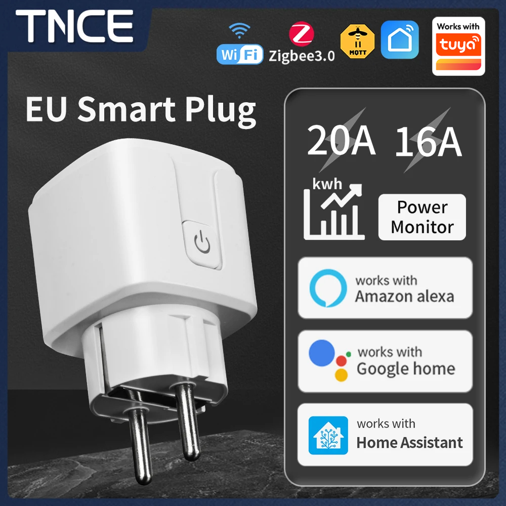 Tuya Soket Pintar WIFI EU 16A/ - Outdoor Power Outlet Wifi ulasan dan harga