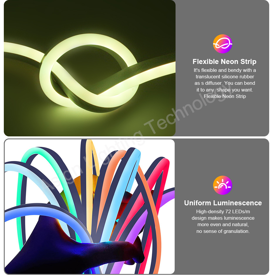 Strip LED Neon RGB 220V dengan - Outdoor Power Outlet Wifi ulasan dan harga