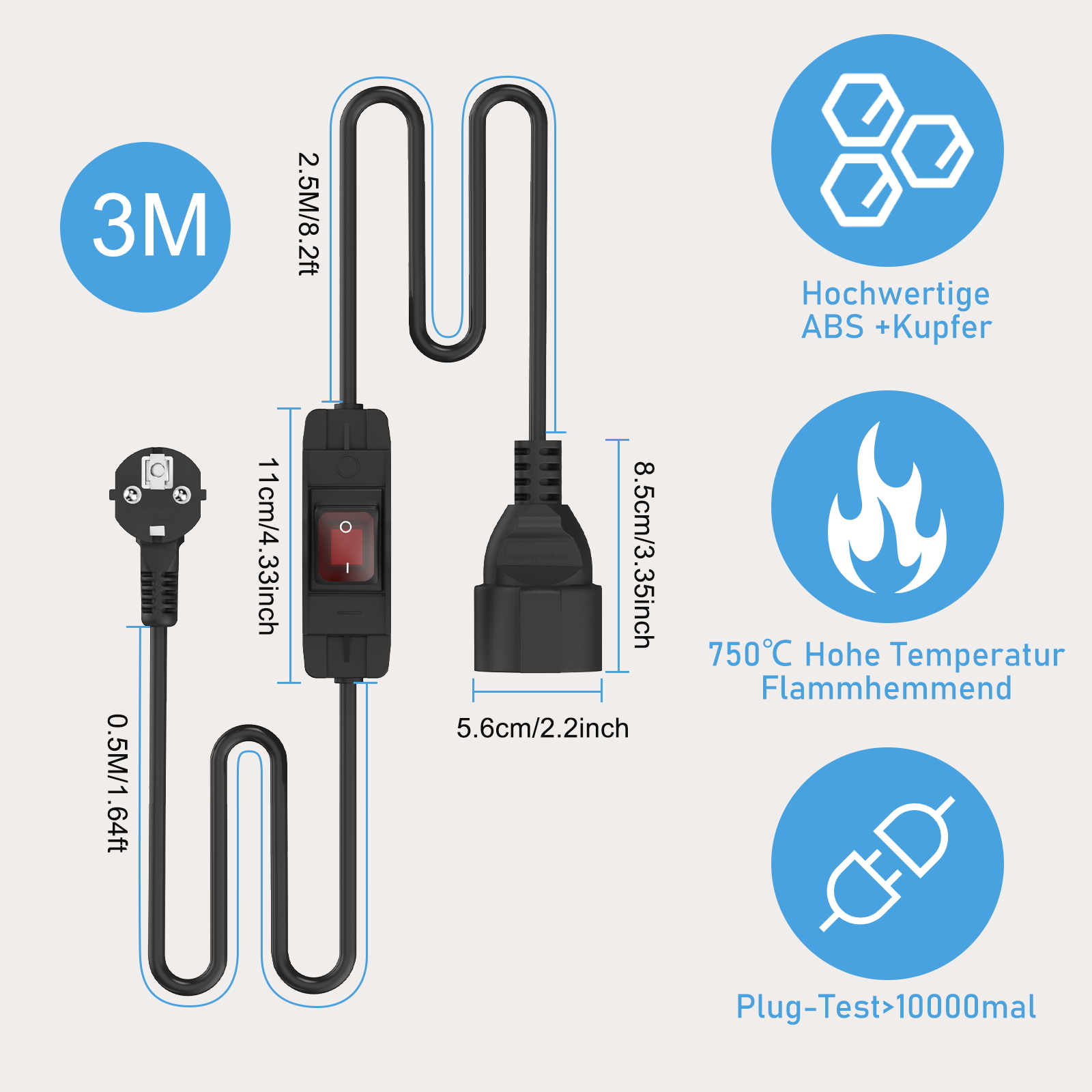 Kabel Ekstensi Tahan Air 2/3/5 - Extension Cord Outdoor ulasan dan harga