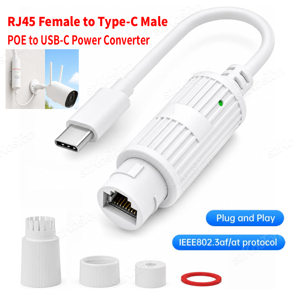 Konverter Daya POE ke USB-C RJ - Outdoor Power Adapter Usb ulasan dan harga