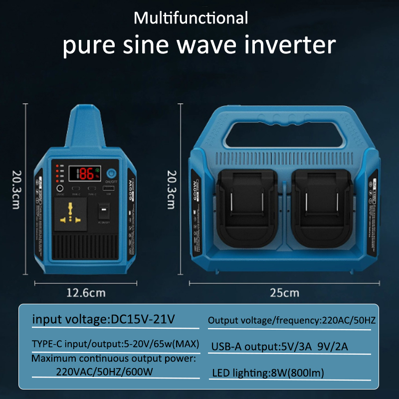 Inverter Baterai Lithium 600W  - Outdoor Power Adapter Usb ulasan dan harga