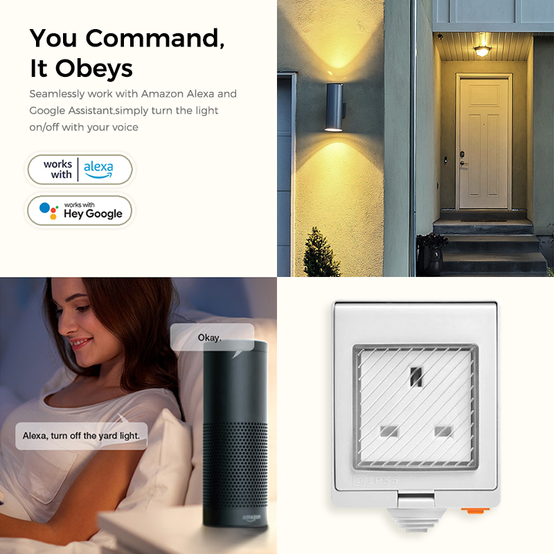 Avoir IP55 Tuya Soket Daya Wif - Outdoor Power Outlet Wifi ulasan dan harga