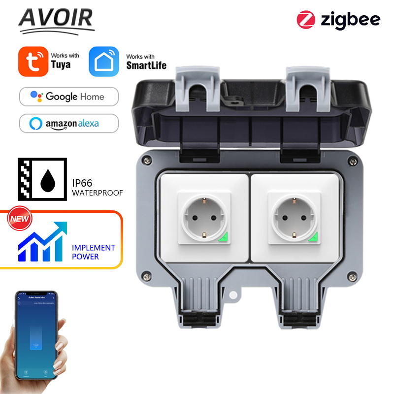 Avoir Tuya Zigbee soket listri - Outdoor Usb Power Outlet ulasan dan harga
