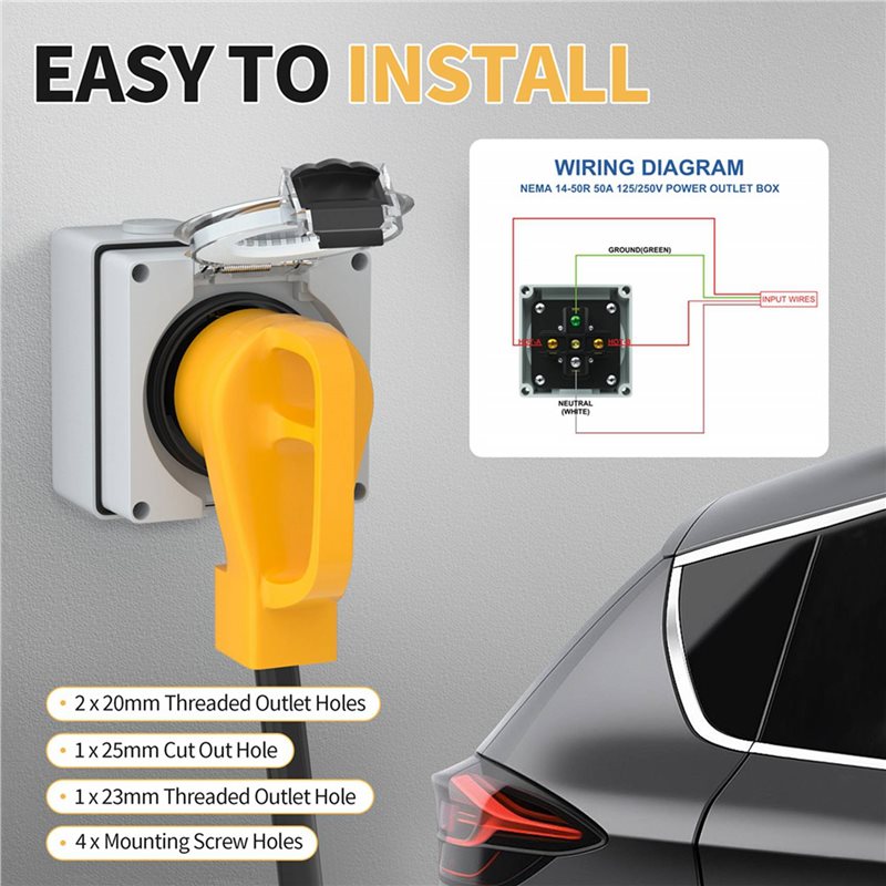 ABZL 6X 50Amp Kotak Stopkontak - Outdoor Power Receptacle ulasan dan harga