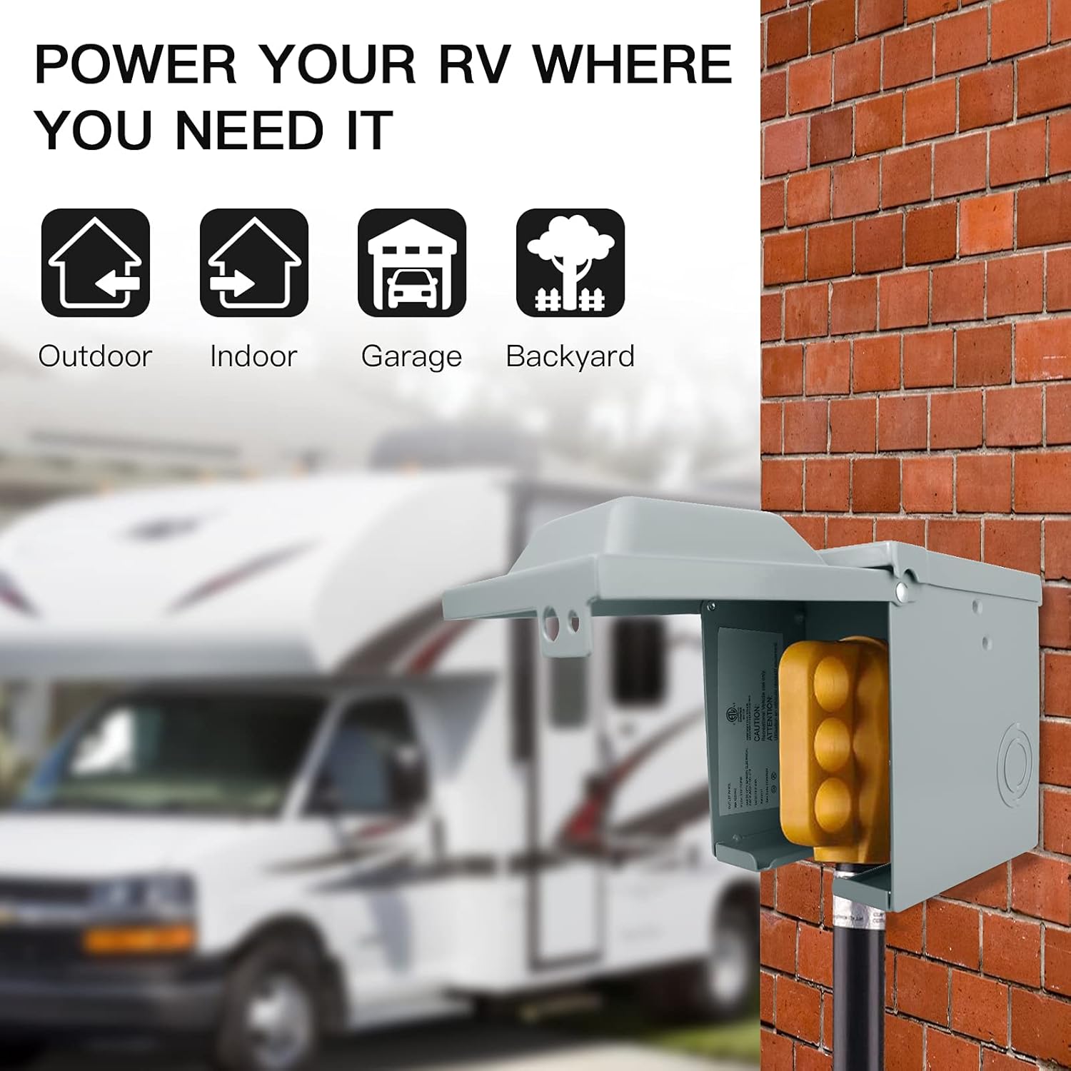 Kotak Outlet daya RV 30/50 Amp - Outdoor Power Receptacle ulasan dan harga